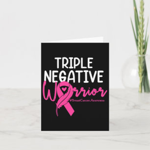 Triple Negative Warrior Pink Ribbon Breast Cancer Kaart