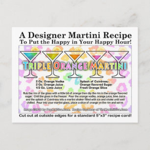 Triple Oranje Martini Recipe Briefkaart