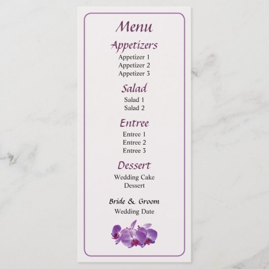 Triple Orchid Trio Menu (Voorkant)