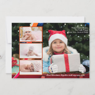 Triple Overlay-fotokaart Feestdagenkaart