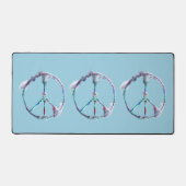 Triple Peace Waterverf Pastel Pattern Desk Mats Bureaumat (Voorkant)