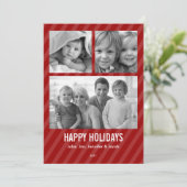 Triple Photo Holiday Kaart (Staand voorkant)
