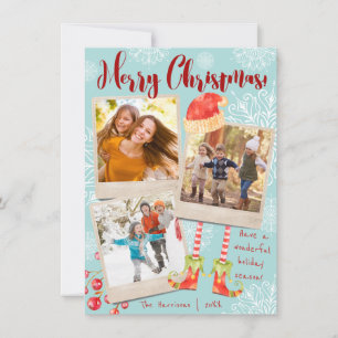 Triple Photo Leuke Kerstvakantie   Gepersonaliseer Feestdagenkaart