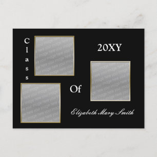 TRIPLE PHOTO or Graduation Invitation