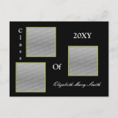 TRIPLE PHOTO vert Graduation Invitation (Devant)