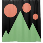 Triple Salmo Suns Sage Mountains Abstract Art Douchegordijn (Voorkant)