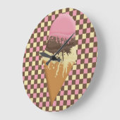 Triple-Scoop Ice Cone Wall-klokken Grote Klok (Hoek)