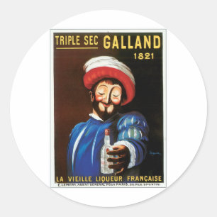 Triple Sec Galland 1821  Drink Ad Art Ronde Sticker