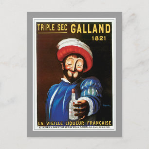 Triple Sec Galland 1821  Drink en art. Briefkaart