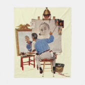 Triple Self-Portrait Fleece Deken (Voorkant)