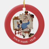 Triple Self-Portrait Keramisch Ornament (Achterkant)