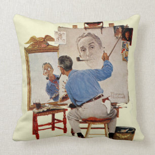 Triple Self-Portrait Kussen