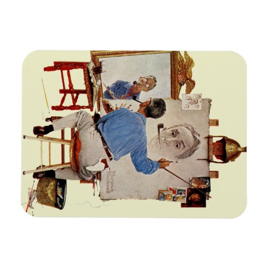 Triple Self-Portrait Magneet (Horizontaal)