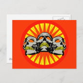 Triple Skulls Briefkaart (Voorkant / Achterkant)