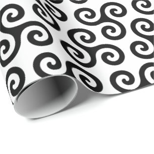 Triple Spiral Celtic tris Symbol Pattern Cadeaupapier