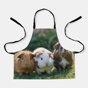 Triple Squeak: Trio van Schattige Baby-cavia's Schort