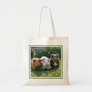 Triple Squeak: Trio van Schattige Baby-cavia's Tote Bag