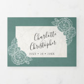 triple texturé turquoise floral tout en un mariage (Page de couverture)