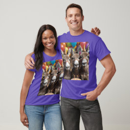 Triple the Joy: een ezel Triplets 'Verjaardag Bash T-shirt