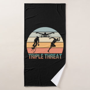 Triple Threat - Triathlon Sunset Badhanddoek