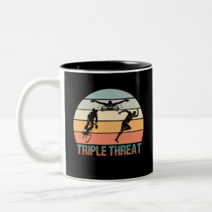Triple Threat - Triathlon Sunset Tweekleurige Koffiemok