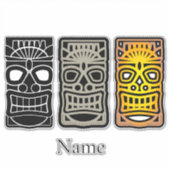 Triple Tiki sculptures Thunder_Cove Sticker (Voorkant)