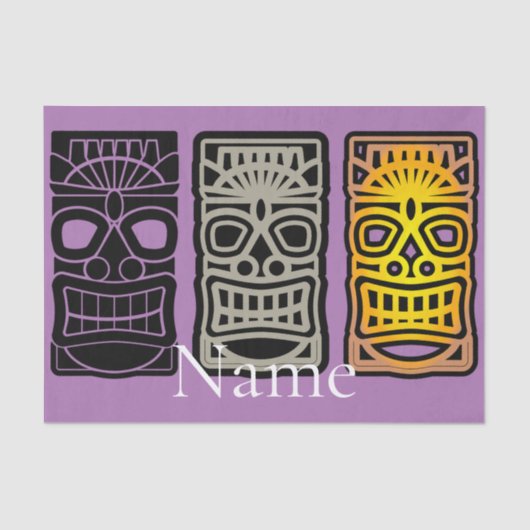 Triple Tiki sculptures Thunder_Cove Tissuepapier (Voorkant)