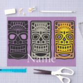 Triple Tiki sculptures Thunder_Cove Tissuepapier (Craft)