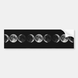 Triple Triple Moon Symbool Bumpersticker