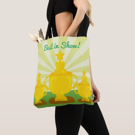 Triple Trophy Custom Cartoon Fun Art Tote Bag (Dichtbij)