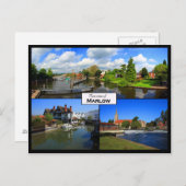 Triple uitzicht briefkaart Marlow, Buckinghamshire (Voorkant / Achterkant)