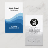 Triple Wave Donkerblauw Visitekaartje (Voorkant / Achterkant)