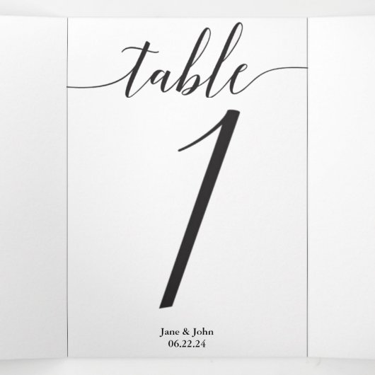 Tripler le numéro de table (Intérieur au milieu)