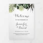 Tripler Tropical Wedding Programme Ceremony Order (Page de couverture)