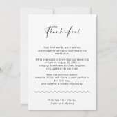 Triplet Girls Merci nouveau-né Faire-part bébé (Dos)