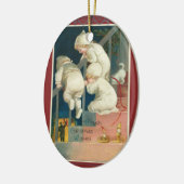 Triplet Kerstversiering  Victoriaans Keramisch Ornament (Links)