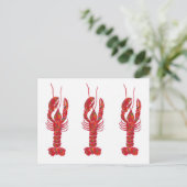 Triplet Lobsters Post Card Briefkaart (Staand voorkant)