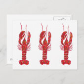 Triplet Lobsters Post Card Briefkaart (Voorkant / Achterkant)