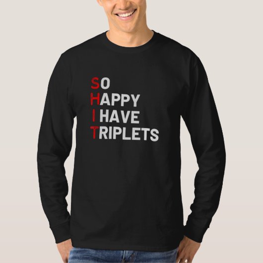 Triplet mama van Triplets Funny Triplet Mama Tripl T-shirt (Voorkant)