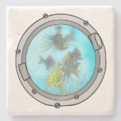 Triplet Portholes Stenen Onderzetter (Voorkant)