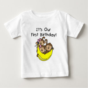 Triplets 1er - Deux filles Un garçon Tshirts et ca