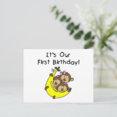 Triplets 1st - twee jongens, een meisje briefkaart (Staand voorkant)