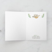 Triplets Baby shower Bird Bedankkaart (Binnen)