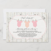 Triplets Baby shower Invitation - 3 filles (Devant)