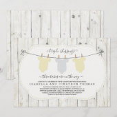 Triplets Baby shower Invitation - Gender Neutral Kaart (Voorkant / Achterkant)