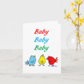 Triplets Carte pour notes de naissance (Fleur jaune)