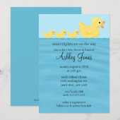 Triplets Duck Baby shower Kaart (Voorkant / Achterkant)
