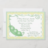 Triplets erwten in een uitnodiging voor het Baby s (Voorkant)