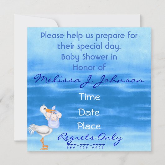 Triplets GARY Baby shower Invitation (Dos)