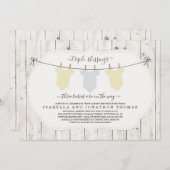 Triplets Invitation Baby shower - Neutre hommes-fe (Devant / Derrière)